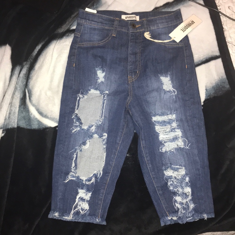 Jean shorts never been worn.